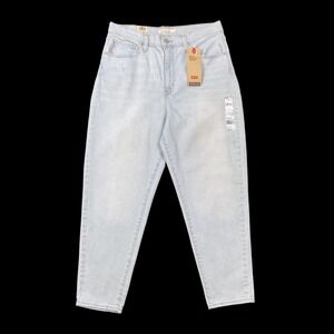 Levis Jeans Women 32x27 Light Blue High Waisted Tapered Denim NWT